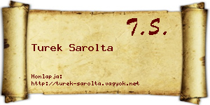 Turek Sarolta névjegykártya